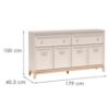Obrazek Komoda Windsor 2w 180 Kashmir/Dąb Naturalny