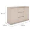 Obrazek Komoda Hugo 120 3s2d Kaszmir