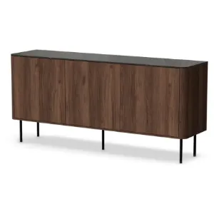 Obrazek Komoda Km Solano Orzech Warmia/Czarny Marmur