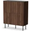 Obrazek Komoda Km-2 Solano Orzech Warmia/Czarny Marmur
