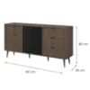Obrazek Komoda 160 Marley 9 1d6s Baltic Storm/Czarny