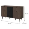 Obrazek Komoda 130 Marley 10 3d3s Baltic Storm/Czarny