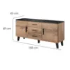 Obrazek Komoda 150 2d3s Lotta Wotan/Czarny