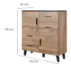 Obrazek Komoda 110 2d4s Lotta Wotan/Czarny
