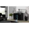 Obrazek Komoda S7 Soho Czarny/ Czarny Połysk