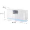 Obrazek Komoda 2d1k Qiu Biały/ Biały