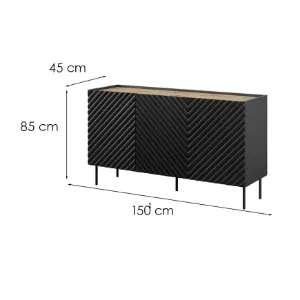 Obrazek Komoda 150 3d2sz Onda Czarny