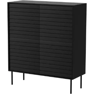 Obrazek Komoda Cortina 100 4d Czarny/ Czarny