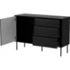 Obrazek Komoda Cortina 120 1d3s Czarny/ Czarny