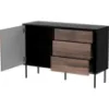 Obrazek Komoda Cortina 120 1d3s Czarny/ Orzech