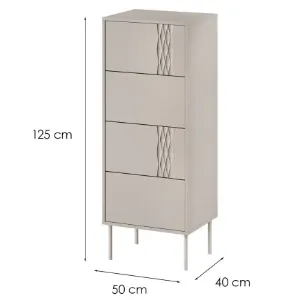 Obrazek Komoda 4s Tresse Beż