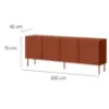 Obrazek Komoda 200 4d Rafael Brick Red