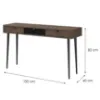 Obrazek Biurko Marly 15 Baltic Storm/Czarny